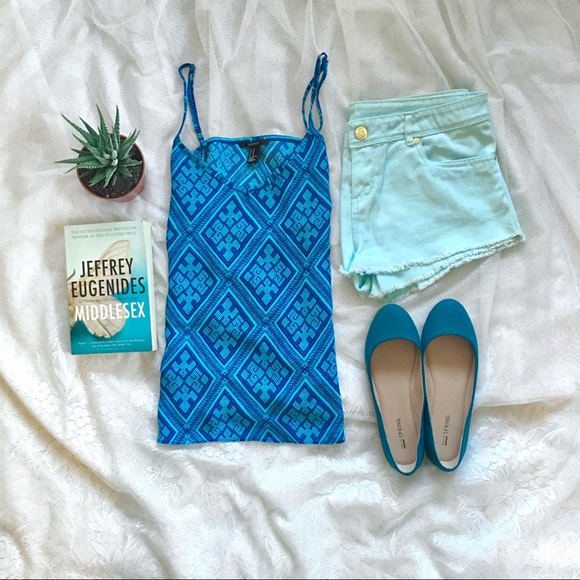 Forever 21 | blue geo printed cami, M - Picture 4 of 4
